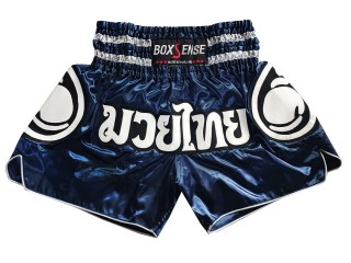 Spodenki Muay Thai Kickboxingu Boxsense : BXS-101-Granatowy