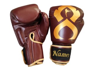 Personalizowane oryginalne skórzane rękawice do bokserskie  : KNGCUST-R-423
