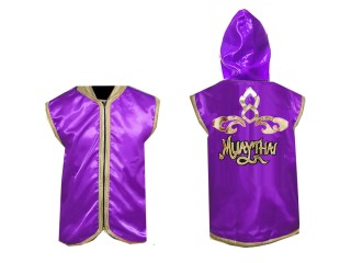Kanong Muay Thai Bluzy / Kurtka z kapturem : KNHOD-121-Fioletowy
