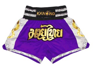 Spodenki Muay Thai Kanong : KNS-141-fioletowy
