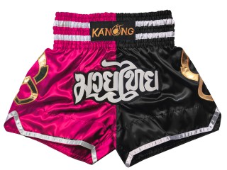Spodenki Muay Thai Kanong : KNS-143-różowy-czarny