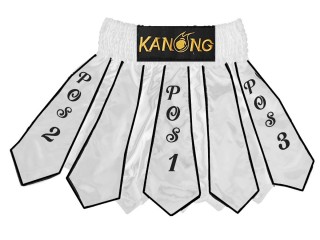 Spersonalizowane spodenki do muay thai z imieniem : KNSCUST-1170-Biały