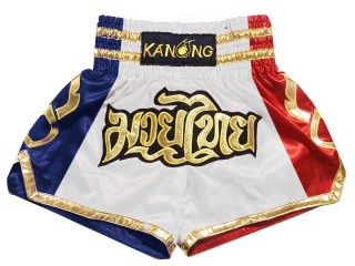 Spersonalizowane spodenki do muay thai z imieniem : KNSCUST-1261-Francja