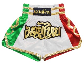 Spersonalizowane spodenki do muay thai z imieniem : KNSCUST-1261-Włochy