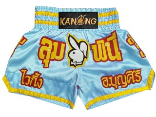 Personalizowane spodenki Muay Thai : KNSCUST-1273-Jasnoniebieski