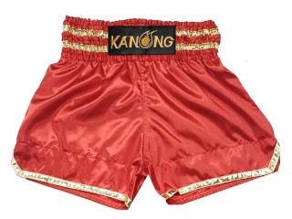Personalizowane spodenki Muay Thai : KNSCUST-1278-Czerwony