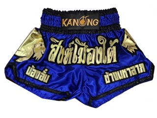 Personalizowane spodenki Muay Thai : KNSCUST-1280-Niebieski