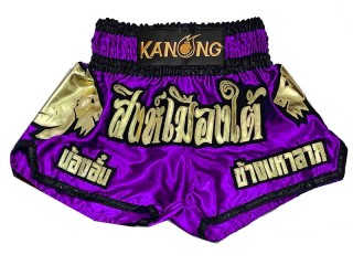 Personalizowane spodenki Muay Thai : KNSCUST-1280-Fioletowy