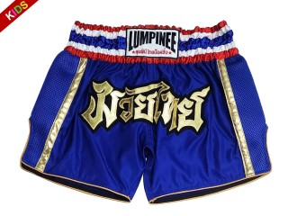 Spodenki Muay Thai dla Dzieci LUMPINEE : LUMRTO-006-niebieski-K
