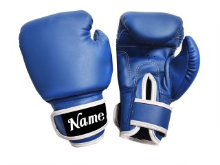 Personalizowane dziecięce rękawice do muay thai : KNGCUST-KIDS-437 Niebieski
