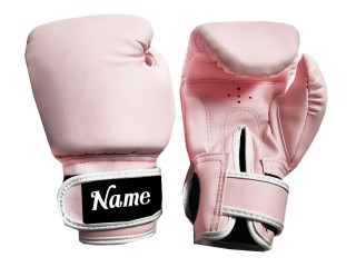 Personalizowane dziecięce rękawice do muay thai : KNGCUST-KIDS-438 Różowy
