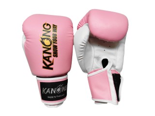 Rękawice bokserskie szkoleniowe Kanong : jasnoróżowy