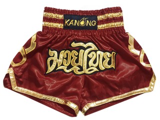 Spodenki Muay Thai Kanong : KNS-121-Kasztanowy