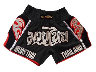 Spodenki Muay Thai dla dzieci KANONG : KNSRTO-207-Czarny