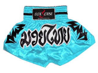 Spodenki do Muay Thai Kickboxingu dla dzieci Boxsense : BXSKID-012-niebieskie niebo