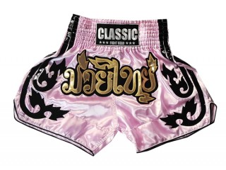 Spodenki Muay Thai Kickboxingu Classic : CLS-016-Różowy