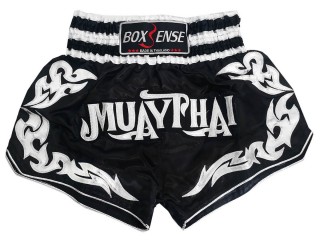 Spodenki Muay Thai Damskie Boxsense : BXS-076-Czarny-W