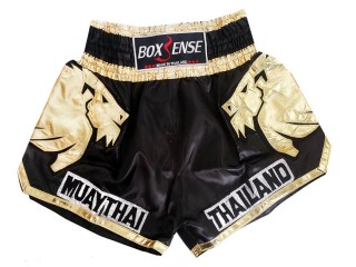 Spodenki Muay Thai Dziecięce Boxsense : BXS-303-Złoto-K