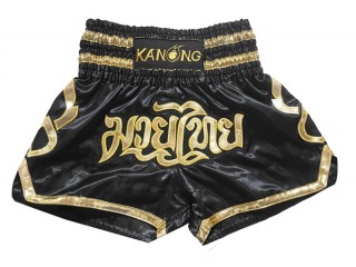 Spodenki Muay Thai Kickboxingu Kanong dla kobiet : KNS-121-Czarny