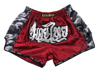 Spodenki Kickboxingu Muay Thai Retro KANONG : KNSRTO-231-Kasztanowaty