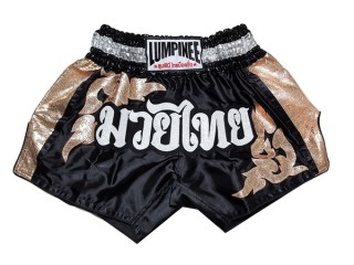 Spodenki do Muay Thai Kickboxingu Lumpinee : LUM-043-Czarny