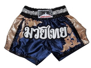 Spodenki Muay Thai Kickboxingu Lumpinee : LUM-043-Ciemny niebieski