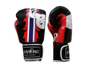 Rękawice do Muay Thai bokserskie Kanong : Słoń czarny