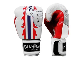 Rękawice do Muay Thai bokserskie Kanong : Słoń Biały