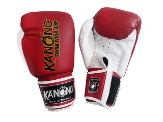 Rękawice do Muay Thai bokserskie Kanong : czerwony