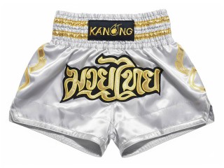 Spodenki Muay Thai Kanong : KNS-121-Srebrny