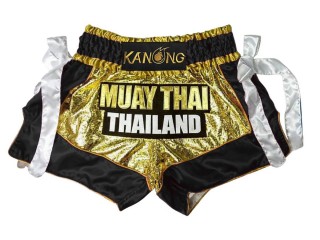 Spodenki Muay Thai Kanong : KNS-152-Złoto-Czarny