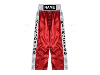 Personalizowane Spodnie do kickboxingu : KNPANTS-001-Czerwony