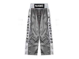 Personalizowane Spodnie do kickboxingu : KNPANTS-001-Srebrny