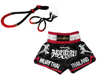 Zestaw Mongkol Prajead z spodenkami Muay Thai : 133-Czarny