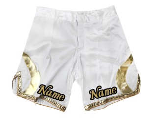 Personalizowane spodenki do MMA : Białe