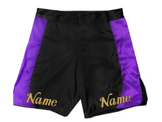 Personalizowane spodenki MMA : czarno-fioletowe