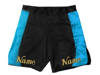 Personalizowane spodenki MMA : Czarny-Niebieski niebo