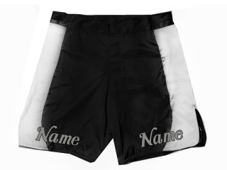 Personalizowane spodenki MMA : czarno-białe