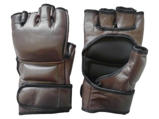 Personalizowane rękawice do grapplingu MMA: brązowe