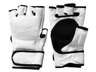Personalizowane rękawice do grapplingu MMA: białe