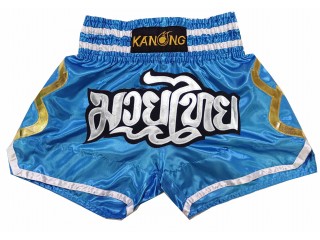 Spodenki Muay Thai Kanong : KNS-143-Niebieski niebo