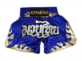 Spodenki Muay Thai Kanong : KNS-145-Niebieski