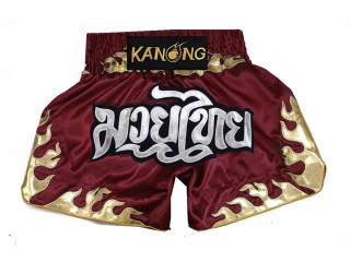 Spodenki Muay Thai Kanong : KNS-145-Bordowy