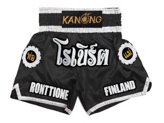 Personalizowane spodenki Muay Thai : KNSCUST-1242-Czarny