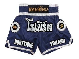 Personalizowane spodenki Muay Thai : KNSCUST-1242-marynarka wojenna