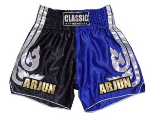 Personalizowane spodenki Muay Thai : KNSCUST-1243-czarno-niebieski