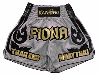 Personalizowane spodenki Muay Thai : KNSCUST-1246-Szary