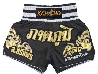 Personalizowane spodenki Muay Thai : KNSCUST-1249-Czarny