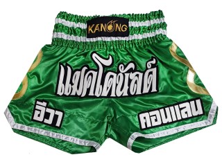 Personalizowane spodenki Muay Thai : KNSCUST-1250-zielony