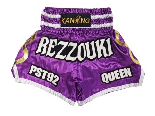 Personalizowane spodenki Muay Thai : KNSCUST-1250-Fioletowy